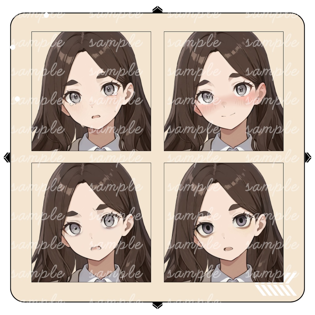 【TRPG立ち絵】お嬢様な生徒会長の女子高生|女性|全身|表情12種|現代CoC対応