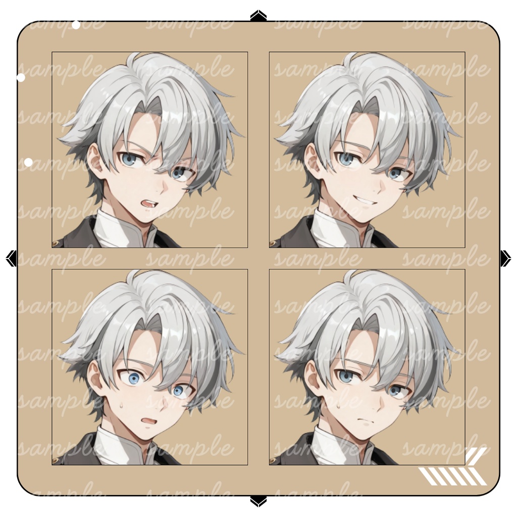 【TRPG立ち絵】静かな夜番の青年|男性|全身|表情12種|ファンタジーTRPG対応