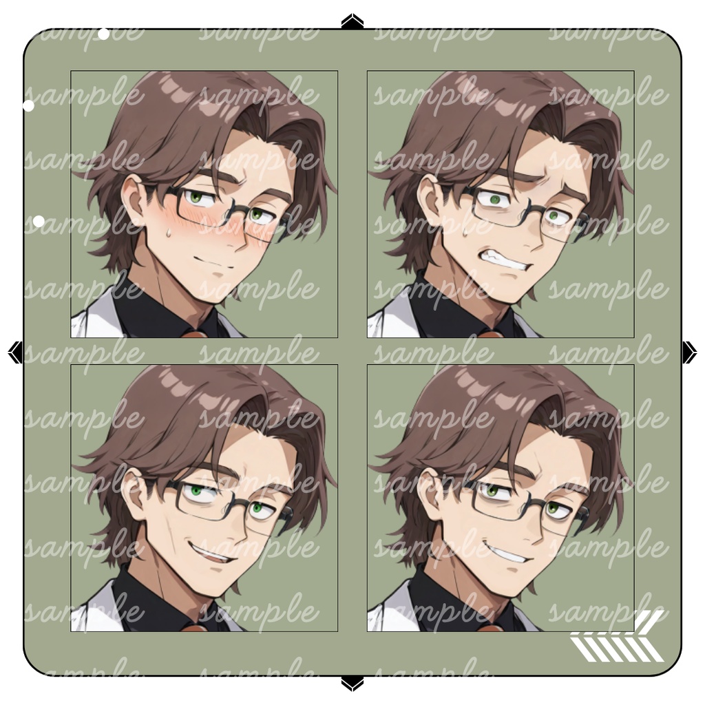 【TRPG立ち絵】怪しい理科の教員|男性|全身|表情12種|現代CoC対応