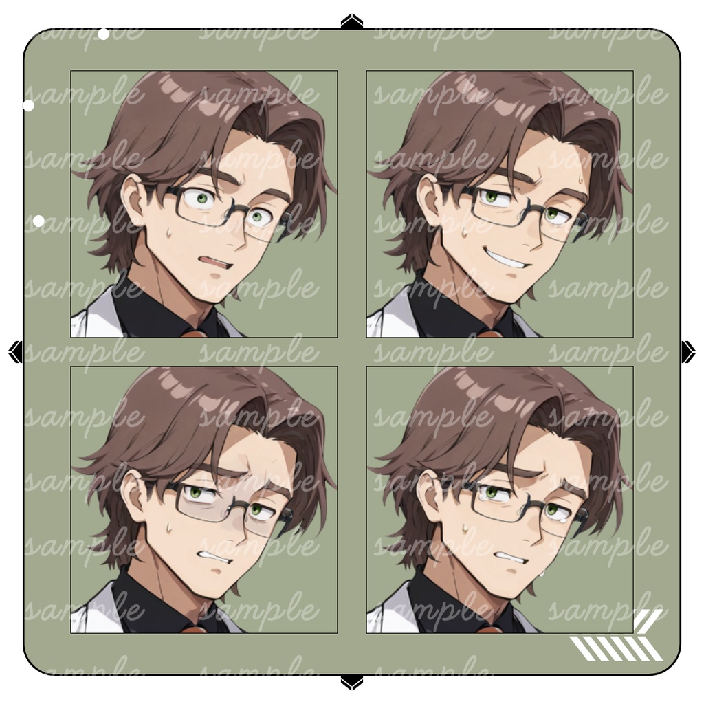 【TRPG立ち絵】怪しい理科の教員|男性|全身|表情12種|現代CoC対応