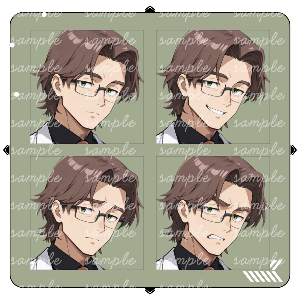 【TRPG立ち絵】怪しい理科の教員|男性|全身|表情12種|現代CoC対応