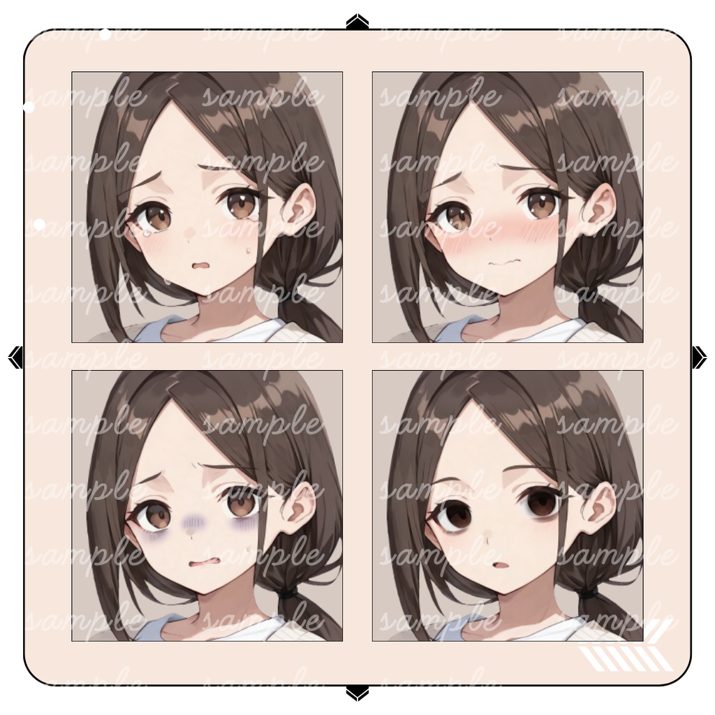 【TRPG立ち絵】原稿に寄り添う若い編集者|女性|全身|表情12種|現代TRPG対応