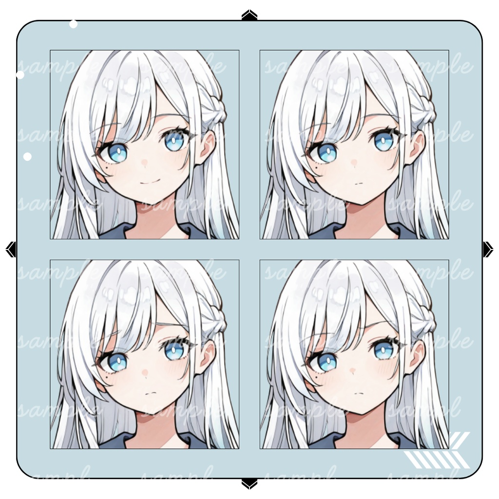 【TRPG立ち絵】芸術部のミステリアスな女子高生|女性|全身|表情12種|現代TRPG対応