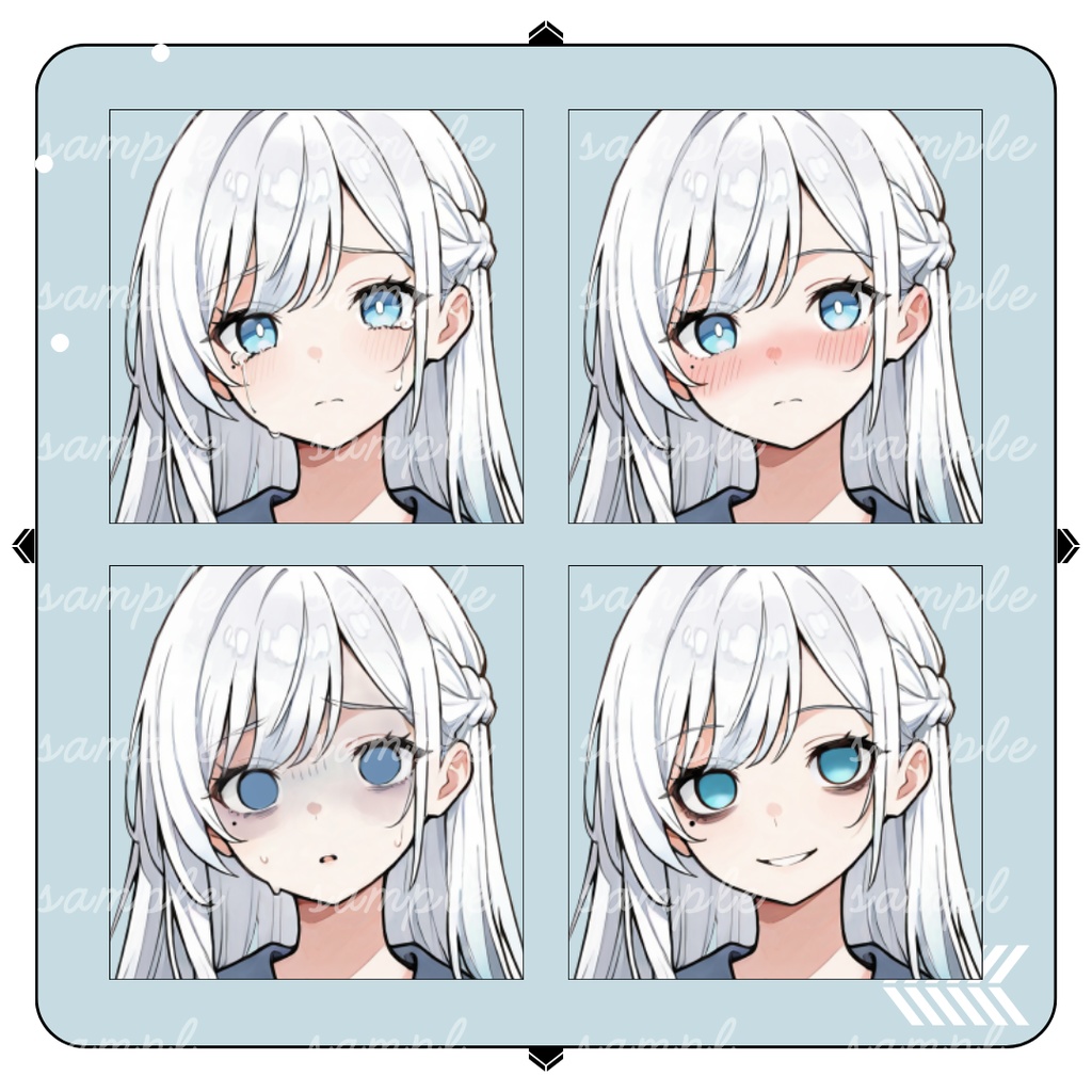 【TRPG立ち絵】芸術部のミステリアスな女子高生|女性|全身|表情12種|現代TRPG対応