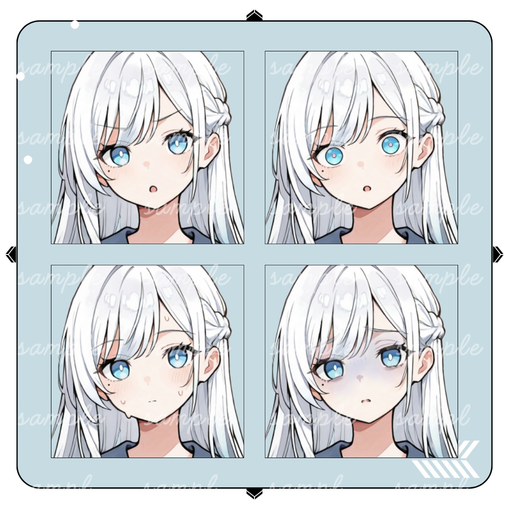 【TRPG立ち絵】芸術部のミステリアスな女子高生|女性|全身|表情12種|現代TRPG対応