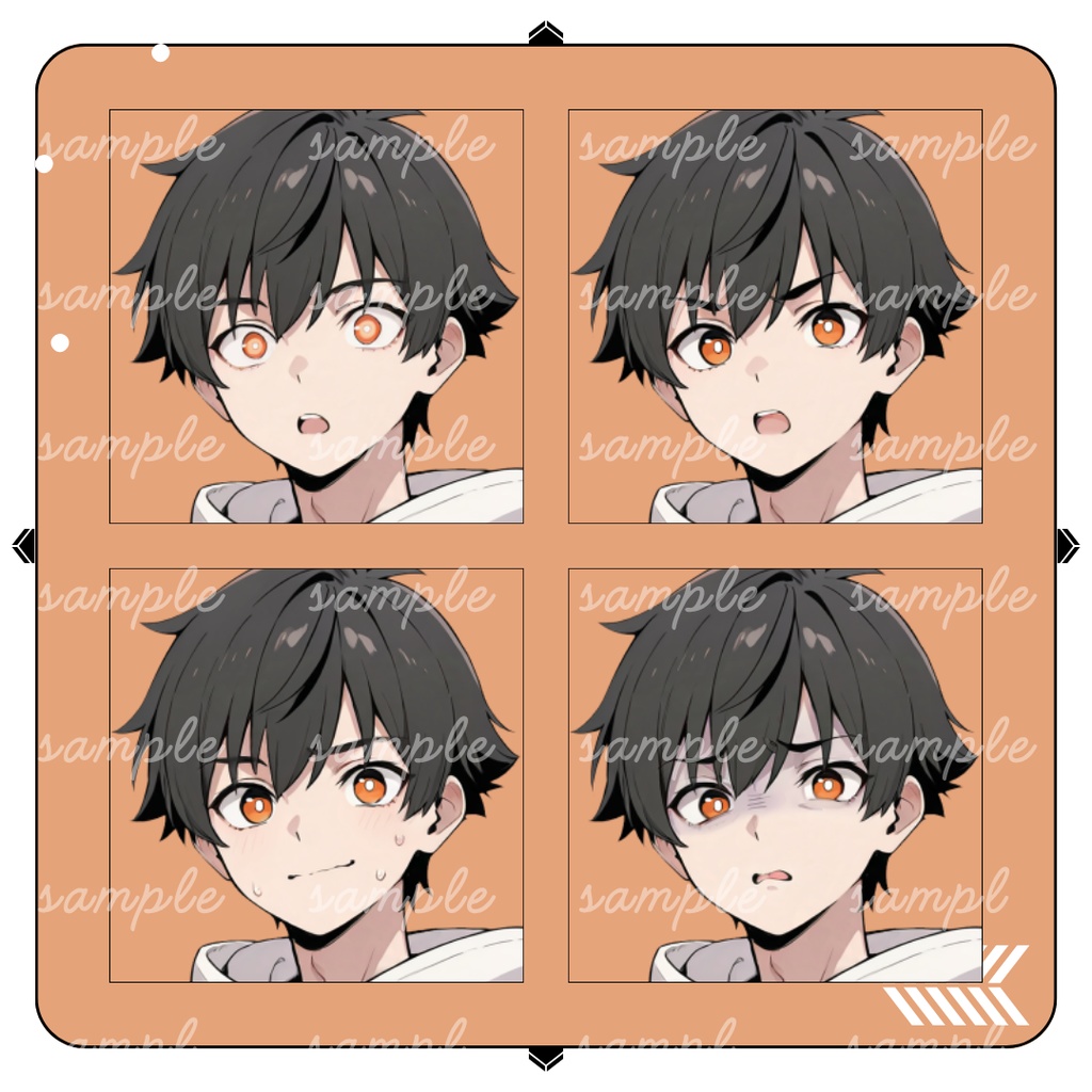 【TRPG立ち絵】スポーティーな男子学生|男性|全身|表情12種|現代CoC対応