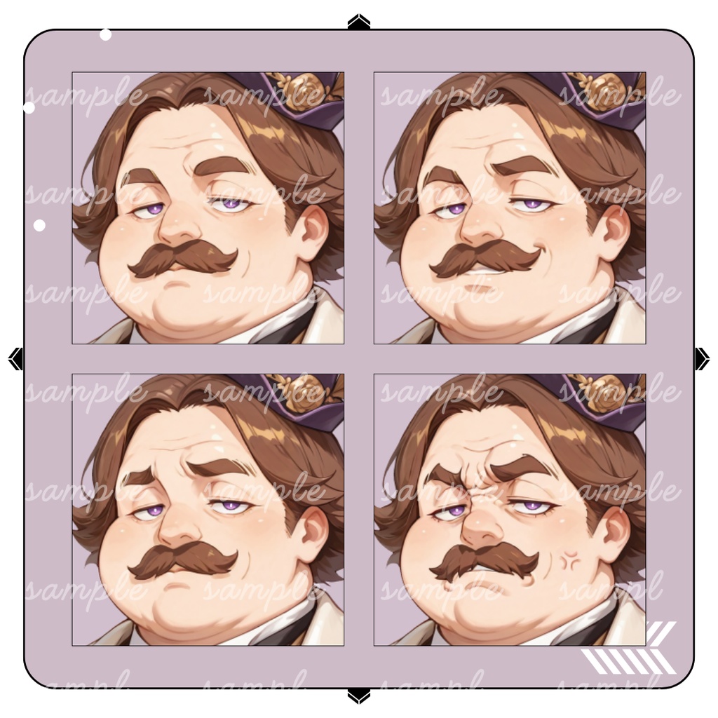 【TRPG立ち絵】豪奢な装いの富豪紳士|男性|全身|表情12種|ファンタジーTRPG対応