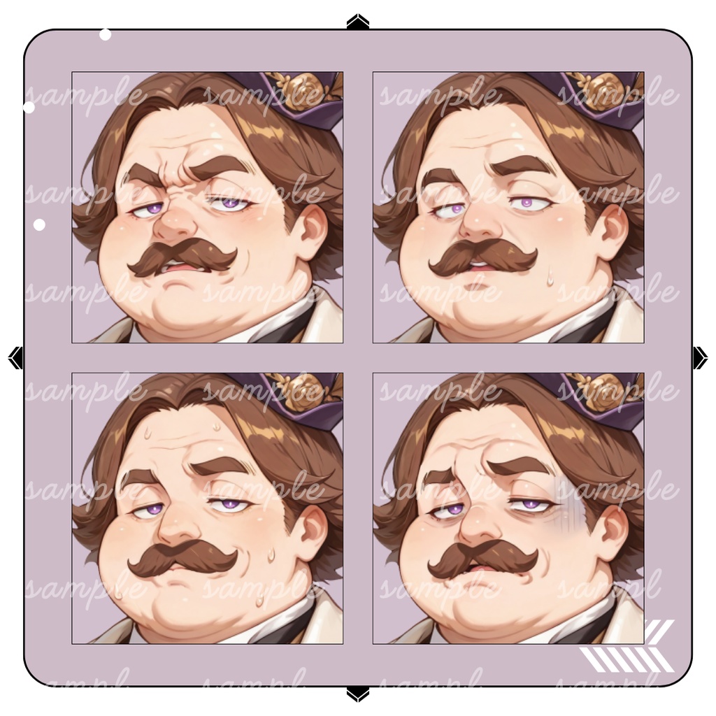 【TRPG立ち絵】豪奢な装いの富豪紳士|男性|全身|表情12種|ファンタジーTRPG対応