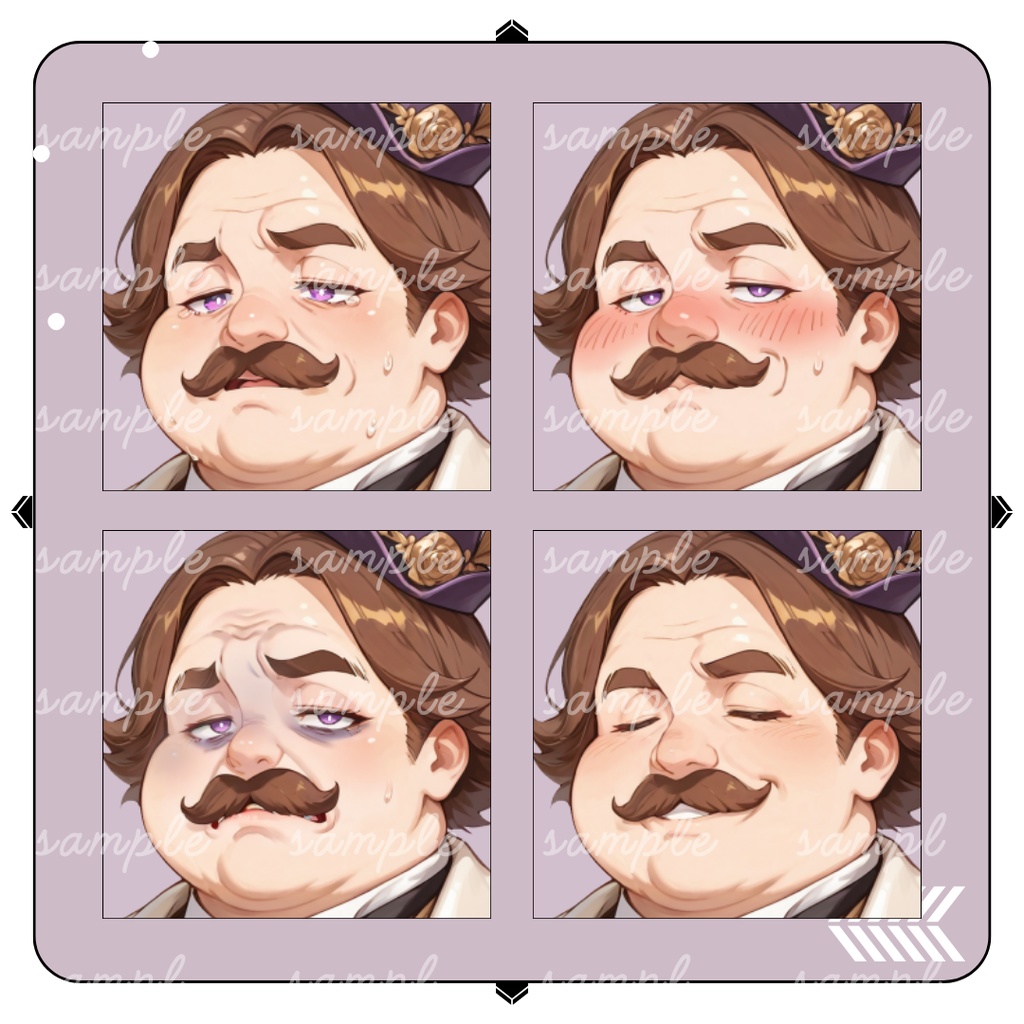 【TRPG立ち絵】豪奢な装いの富豪紳士|男性|全身|表情12種|ファンタジーTRPG対応