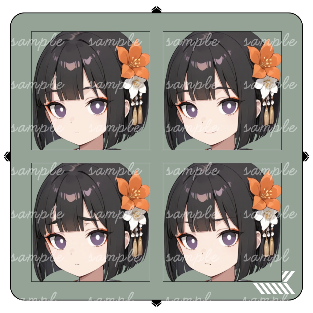 【TRPG立ち絵】怪異めいた和装の双子|女性|全身|表情12種|現代CoC対応