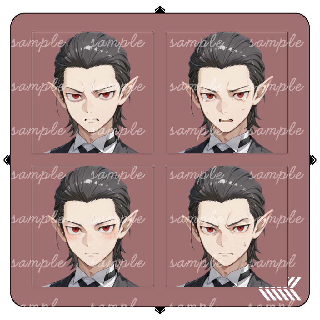 【TRPG立ち絵】燕尾服を着た魔物の少年|男性|全身|表情12種|ファンタジーTRPG対応