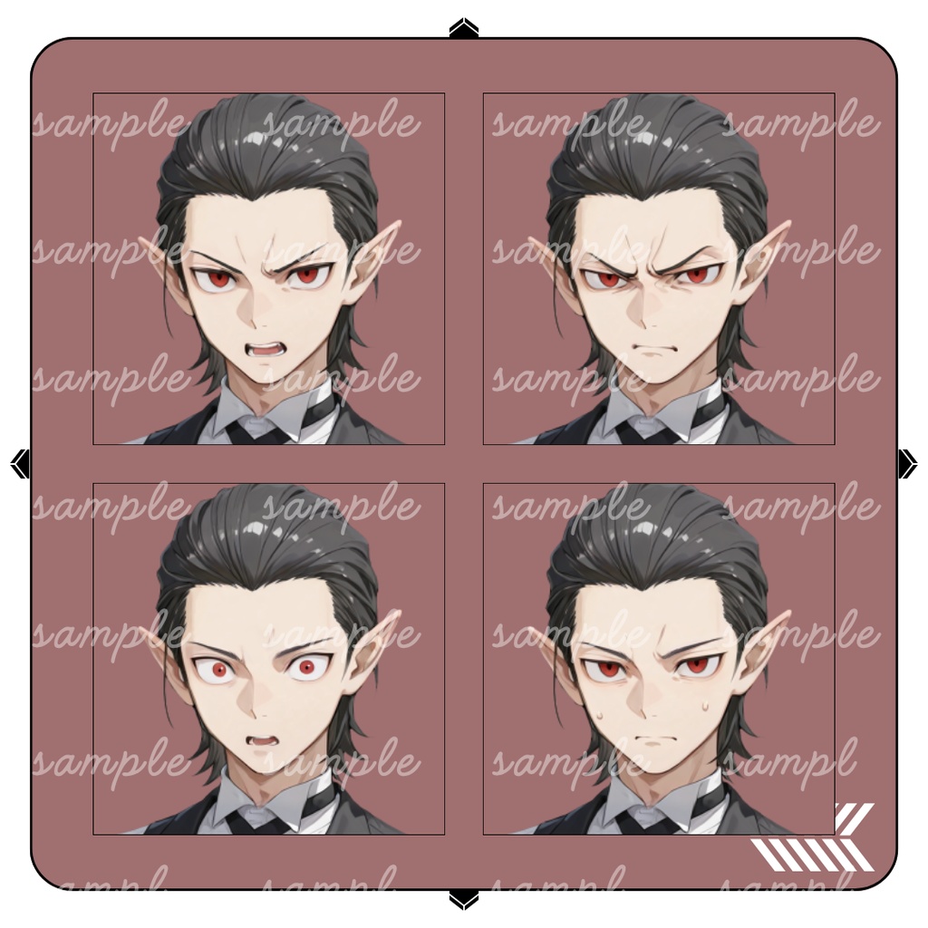 【TRPG立ち絵】燕尾服を着た魔物の少年|男性|全身|表情12種|ファンタジーTRPG対応