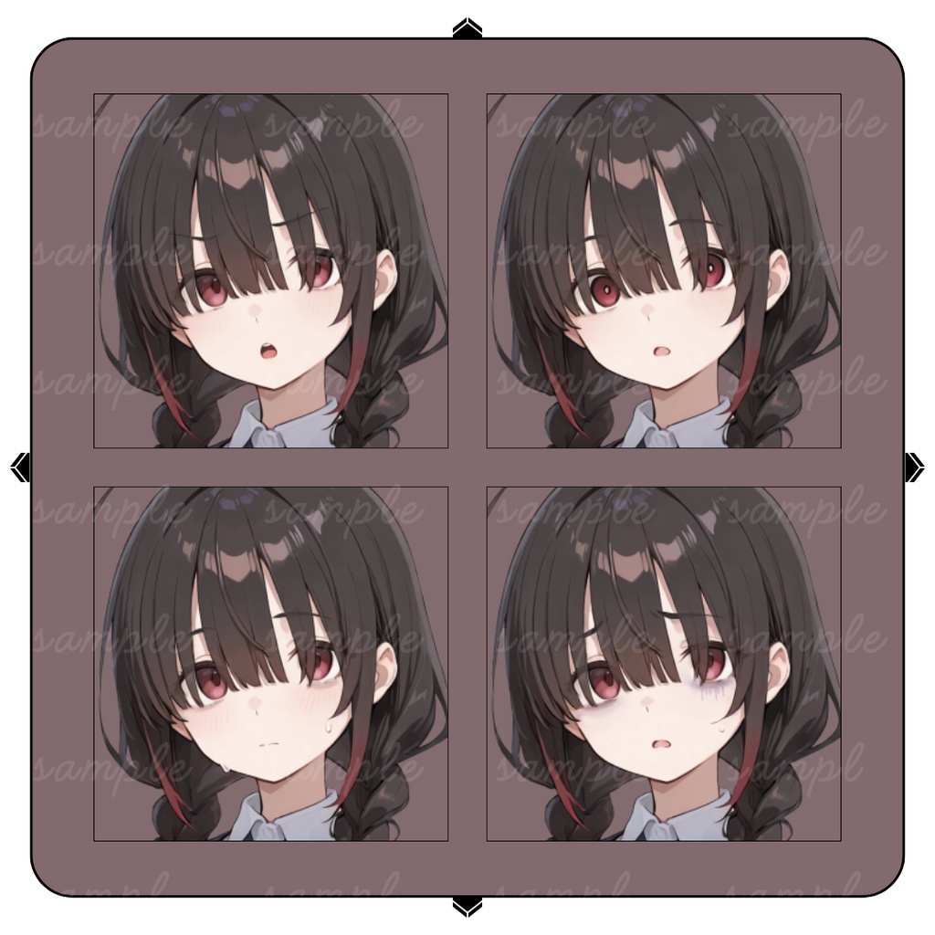 【TRPG立ち絵】本好きで内気な女子高生|女性|全身|表情12種|現代TRPG対応