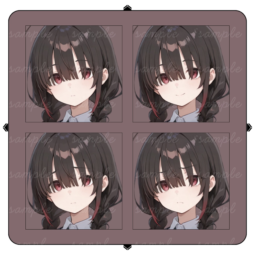 【TRPG立ち絵】本好きで内気な女子高生|女性|全身|表情12種|現代TRPG対応