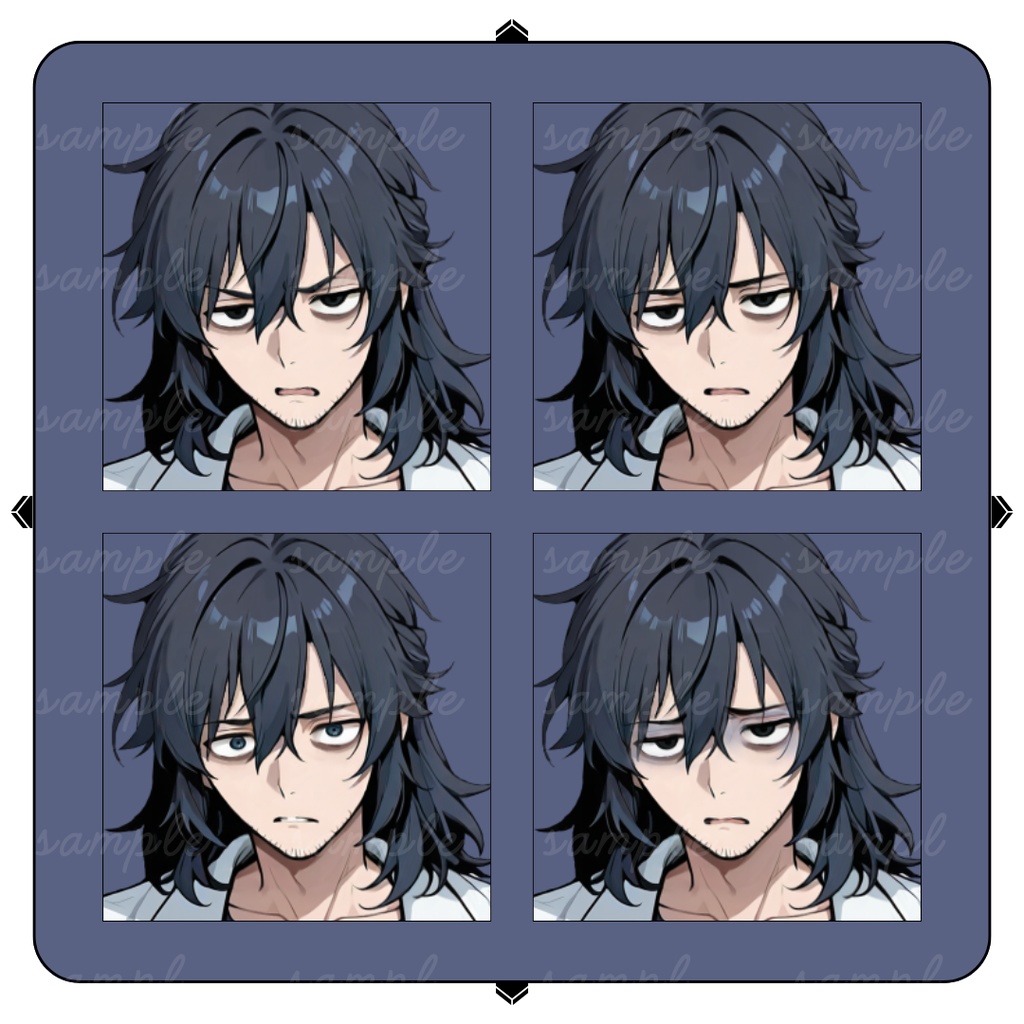 【TRPG立ち絵】不眠症でだらしない監察医|男性|全身|表情12種|現代CoC対応