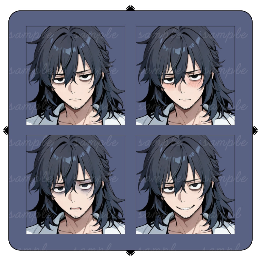 【TRPG立ち絵】不眠症でだらしない監察医|男性|全身|表情12種|現代CoC対応