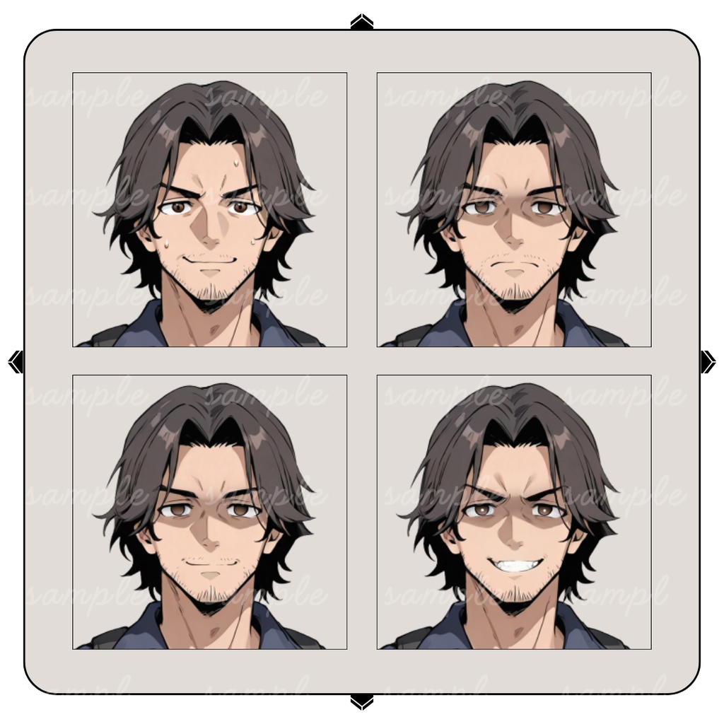 【TRPG立ち絵】無骨な整備士・工場長|男性|全身|表情12種|現代CoC対応