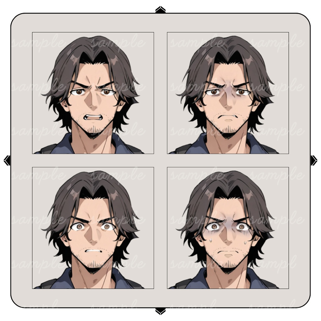 【TRPG立ち絵】無骨な整備士・工場長|男性|全身|表情12種|現代CoC対応