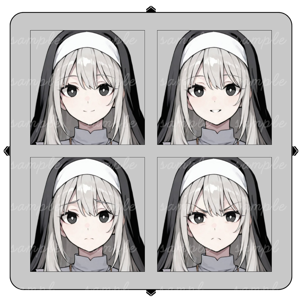 【TRPG立ち絵】とある教会に住まうシスター(黒幕/NPC)|女性|全身|表情15種|現代・ファンタジー対応