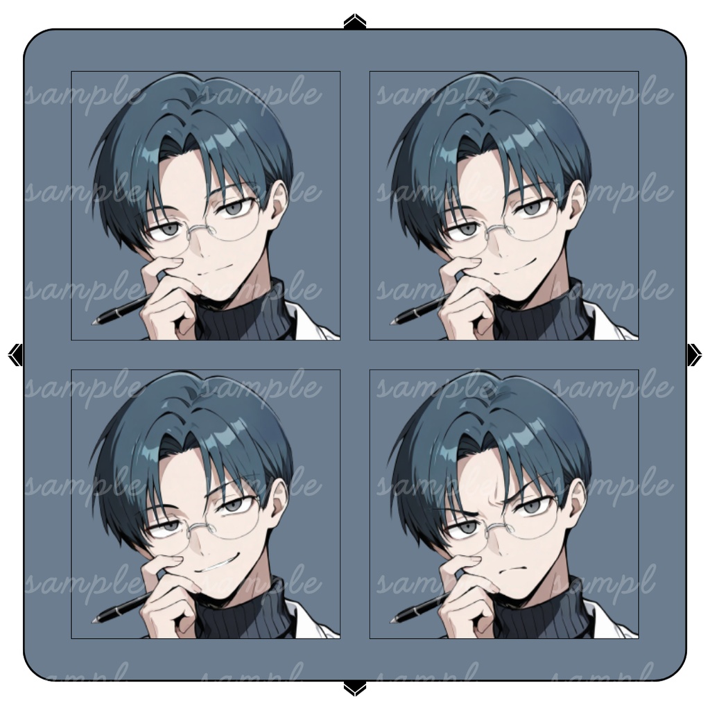 【TRPG立ち絵】冷酷な研究員・監察医|男性|全身|表情12種|現代CoC対応
