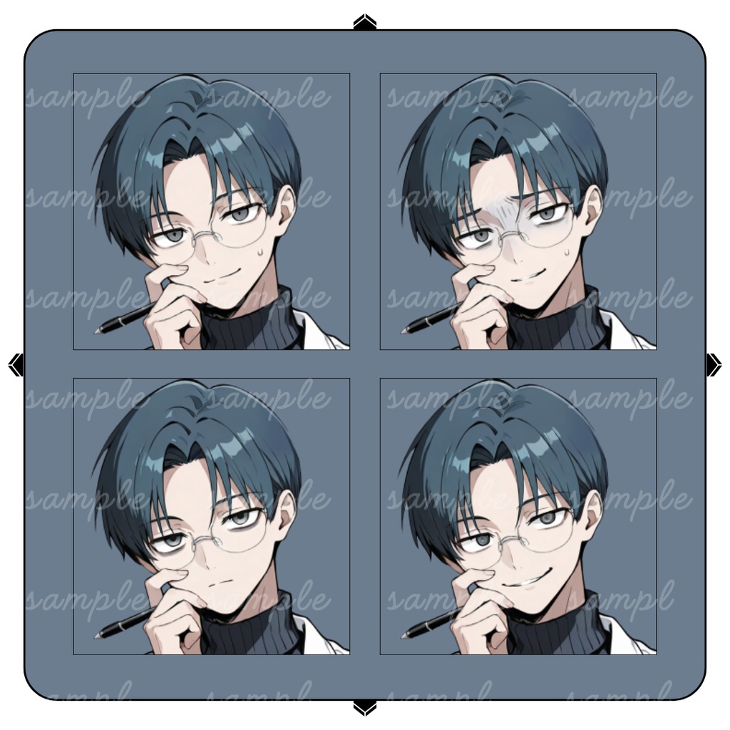 【TRPG立ち絵】冷酷な研究員・監察医|男性|全身|表情12種|現代CoC対応