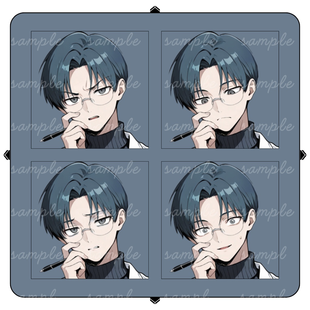 【TRPG立ち絵】冷酷な研究員・監察医|男性|全身|表情12種|現代CoC対応