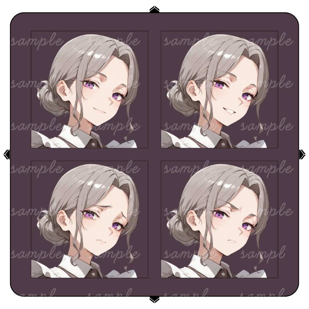 【TRPG立ち絵】クラシカルな女メイド・家政婦|女性|全身|表情12種|現代TRPG対応
