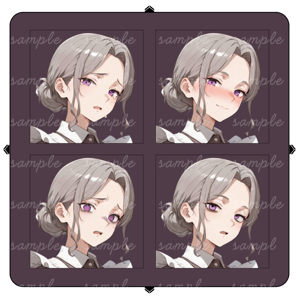 【TRPG立ち絵】クラシカルな女メイド・家政婦|女性|全身|表情12種|現代TRPG対応