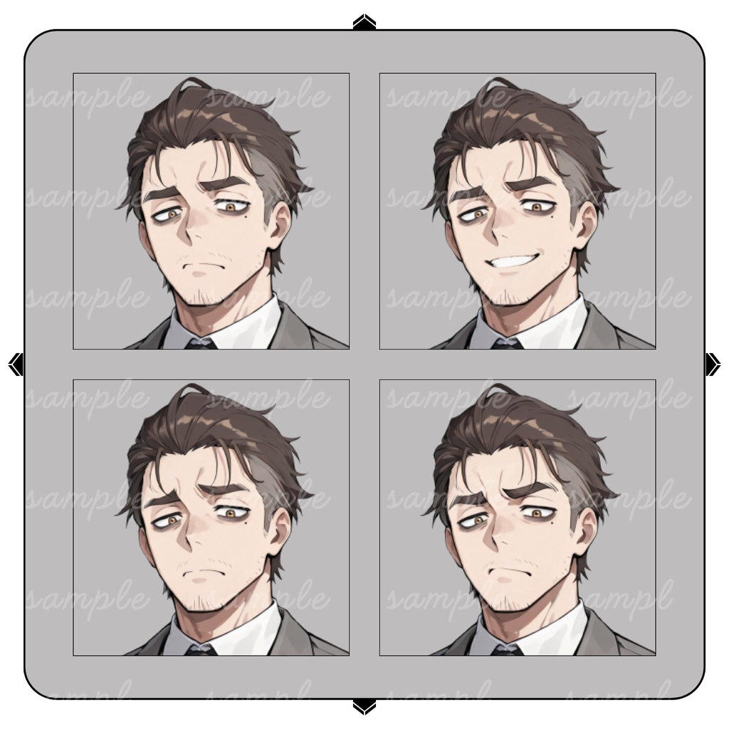 【TRPG立ち絵】くたびれた法律家|男性|全身|表情12種|現代TRPG対応