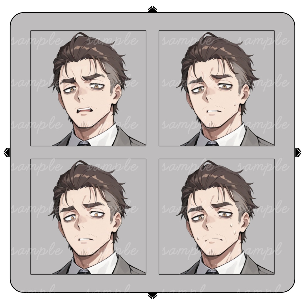 【TRPG立ち絵】くたびれた法律家|男性|全身|表情12種|現代TRPG対応