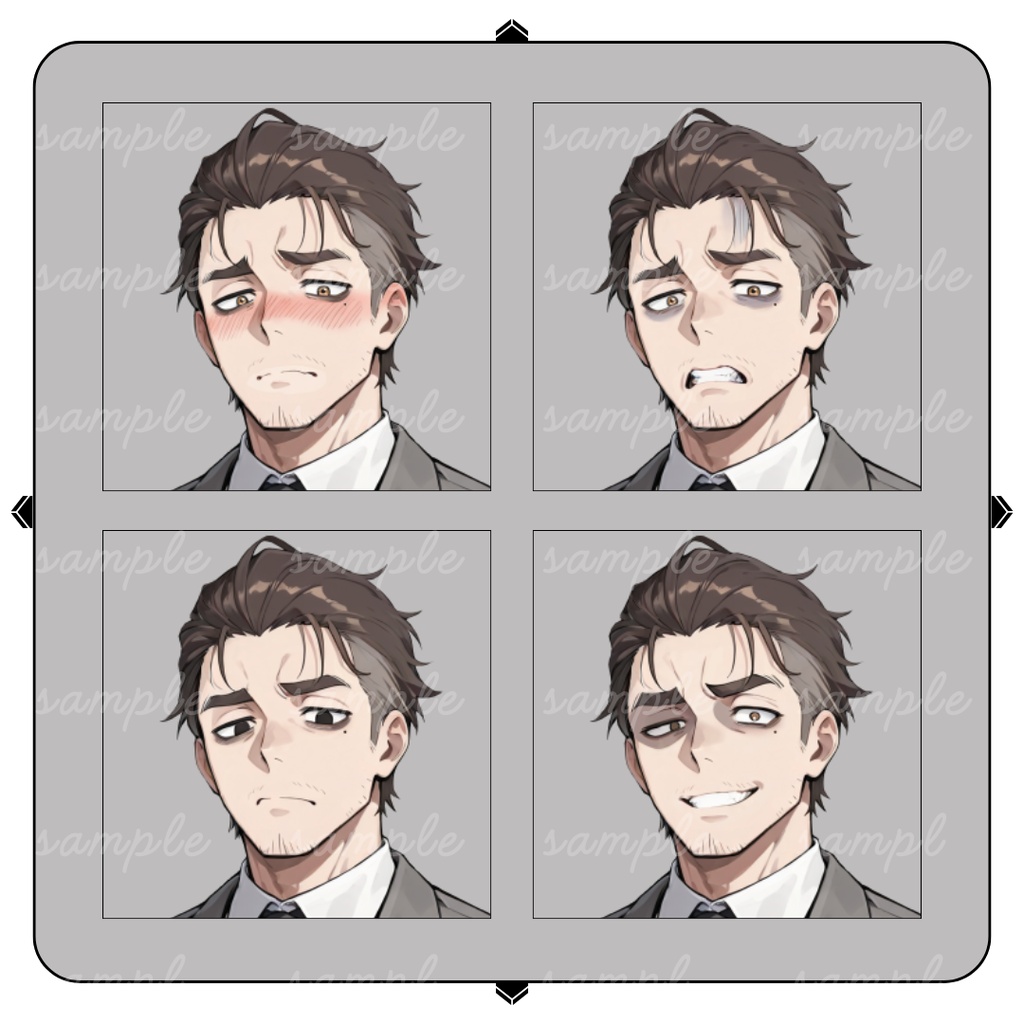 【TRPG立ち絵】くたびれた法律家|男性|全身|表情12種|現代TRPG対応