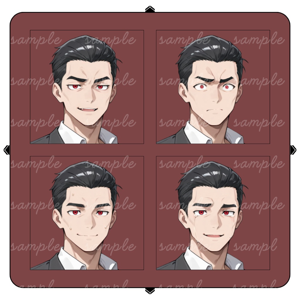 【TRPG立ち絵】怪異を売り物にする男|男性|全身|表情12種|現代CoC対応