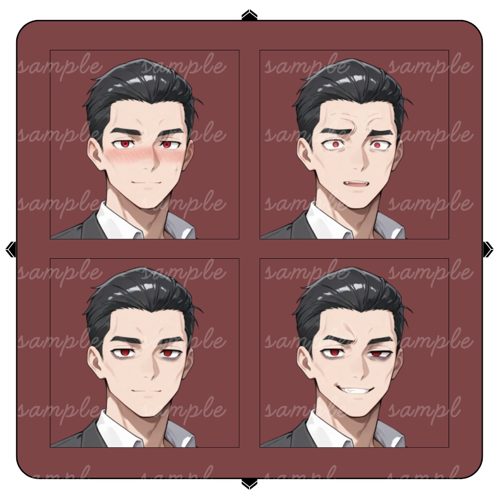【TRPG立ち絵】怪異を売り物にする男|男性|全身|表情12種|現代CoC対応