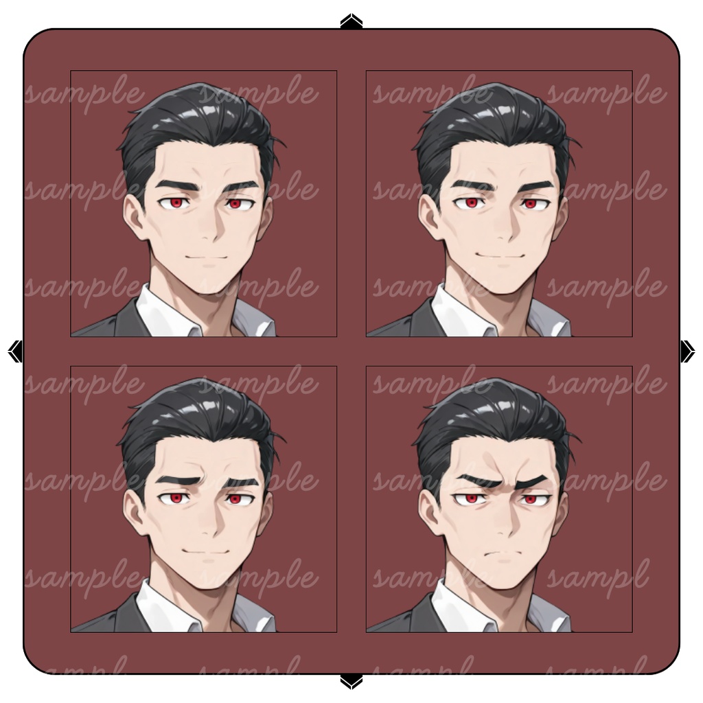 【TRPG立ち絵】怪異を売り物にする男|男性|全身|表情12種|現代CoC対応