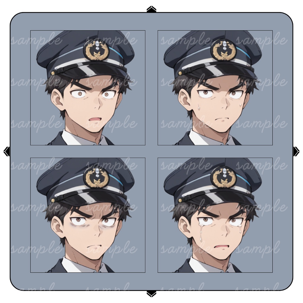 【TRPG立ち絵】線路の先に何かを見た運転士|男性|全身|表情12種|現代CoC対応