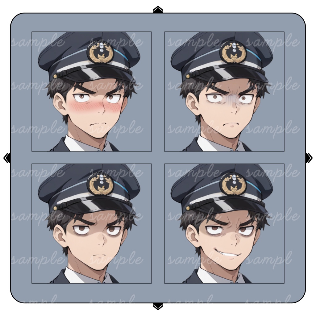 【TRPG立ち絵】線路の先に何かを見た運転士|男性|全身|表情12種|現代CoC対応