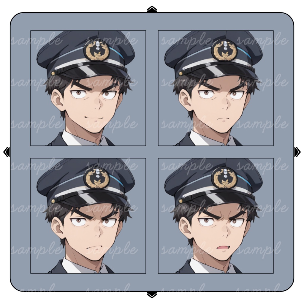 【TRPG立ち絵】線路の先に何かを見た運転士|男性|全身|表情12種|現代CoC対応