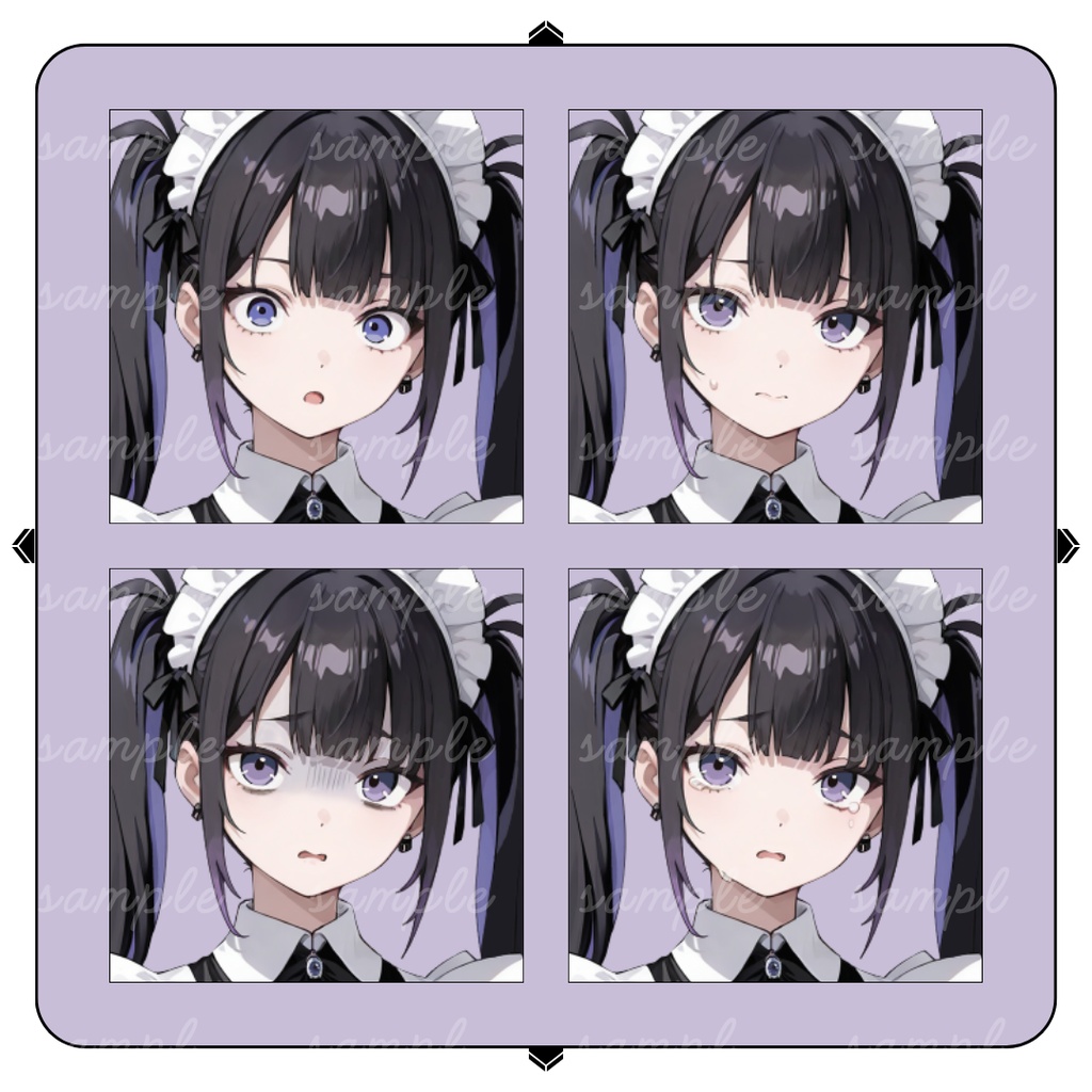 【TRPG立ち絵】静かな黒衣のゴスメイド|女性|全身|表情12種|現代CoC対応