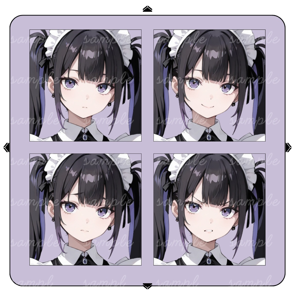 【TRPG立ち絵】静かな黒衣のゴスメイド|女性|全身|表情12種|現代CoC対応
