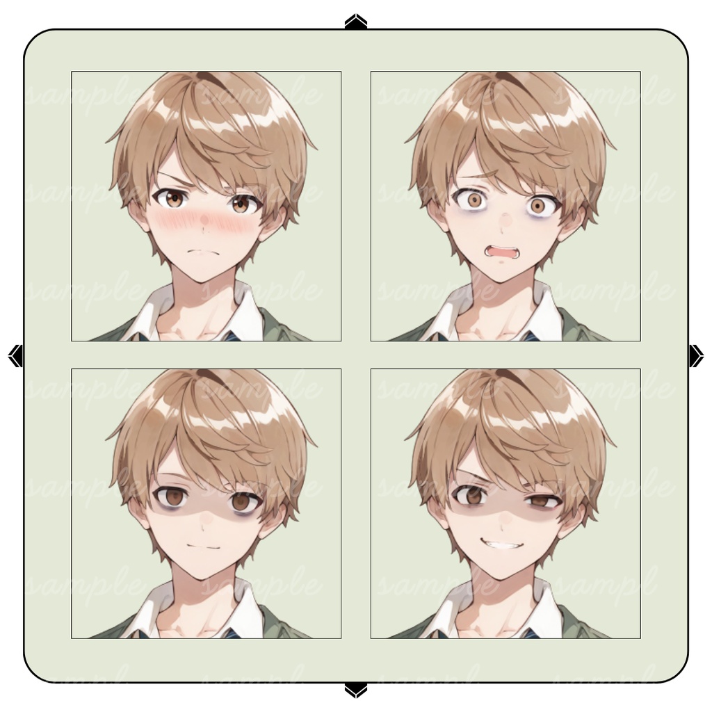 【TRPG立ち絵】笑顔の裏で本音を隠す若い詐欺師|男性|全身|表情12種|現代TRPG対応