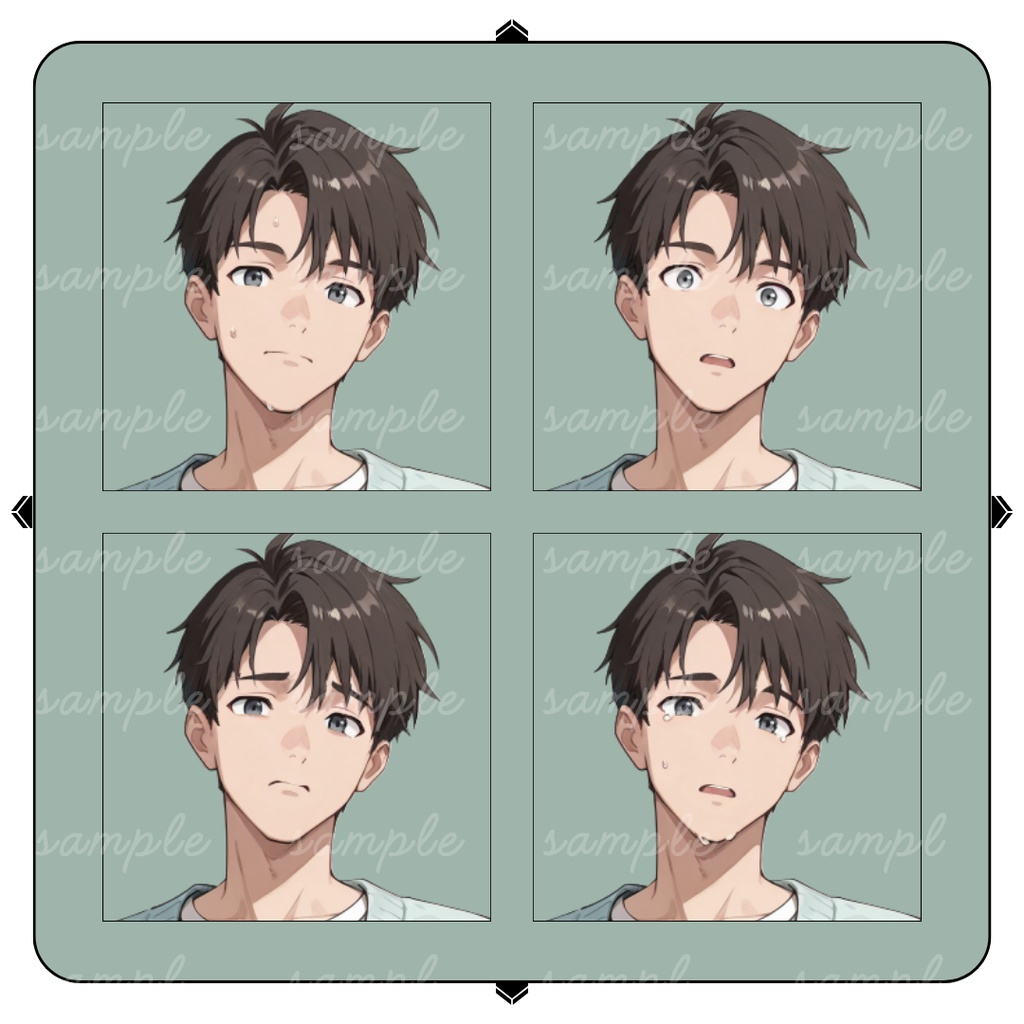 【TRPG立ち絵】噂話を集める男子大学生|男性|全身|表情12種|現代CoC対応
