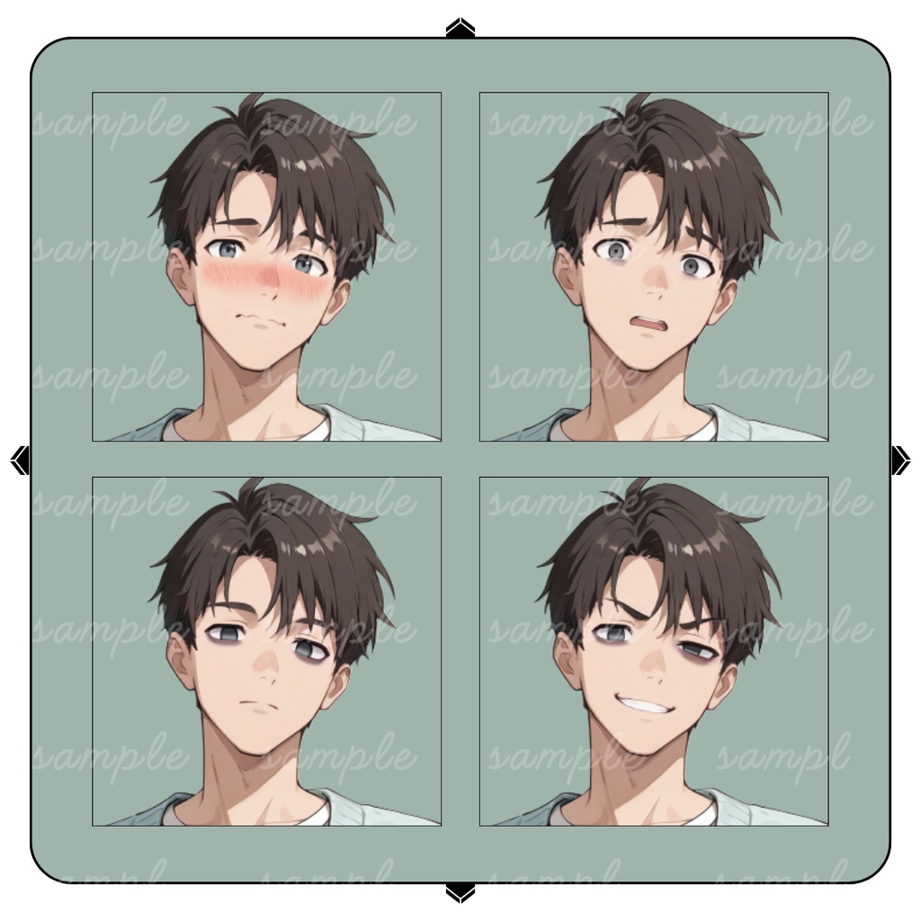 【TRPG立ち絵】噂話を集める男子大学生|男性|全身|表情12種|現代CoC対応