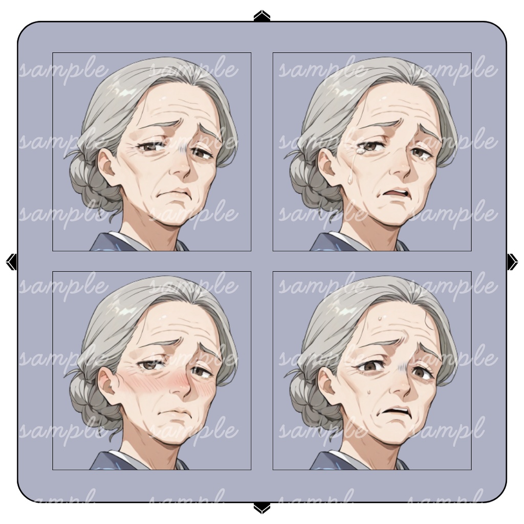 【TRPG立ち絵】因習村にいそうな古老の女性|女性|全身|表情12種|現代TRPG対応