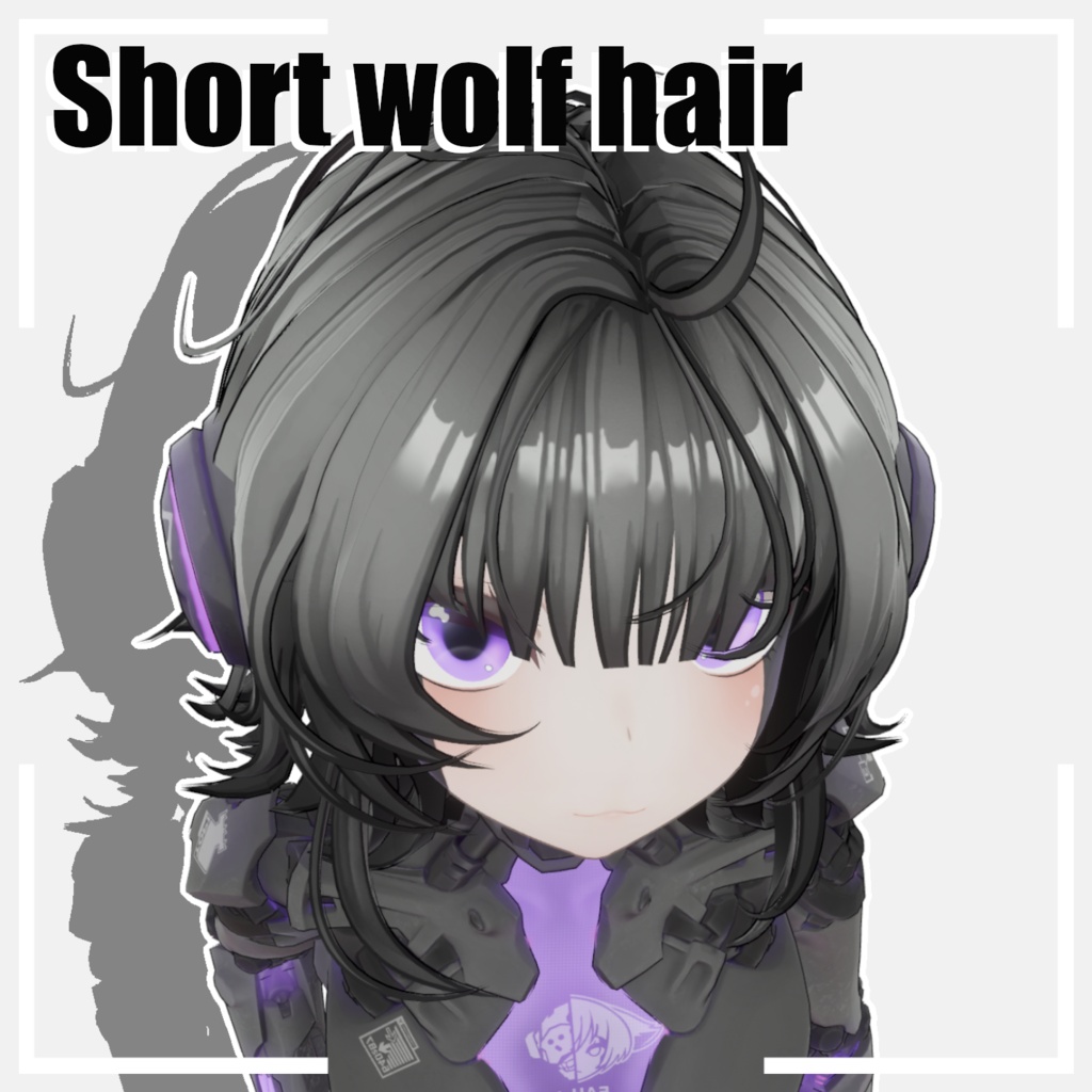 [12 avatar] [VRC Hair] Short wolf hair