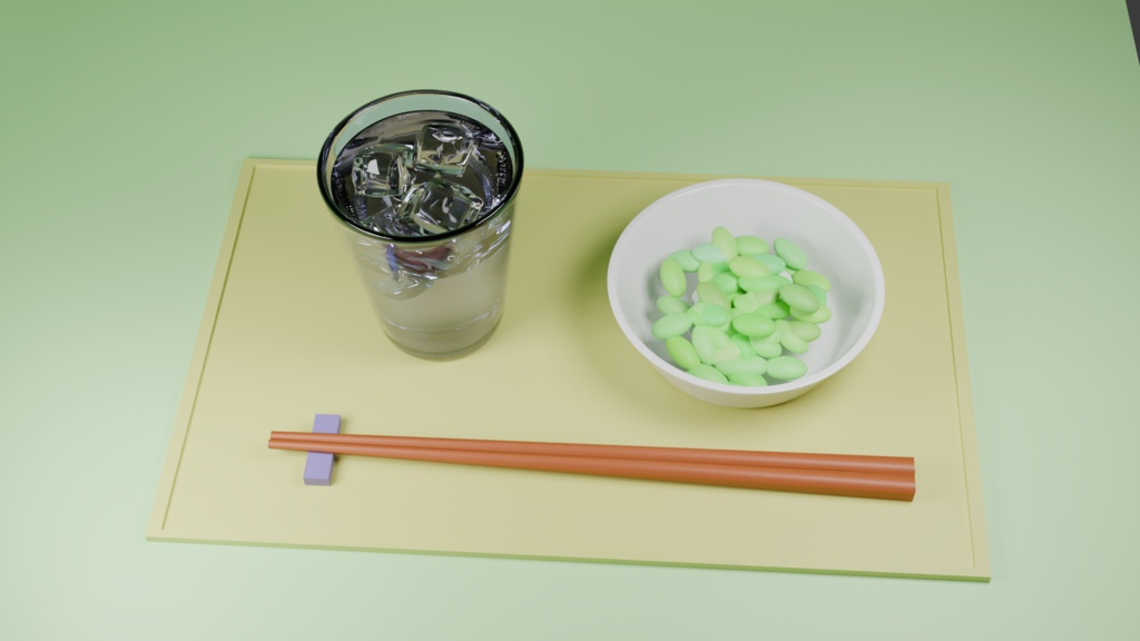 焼酎オンザロックと美味しいおつまみ