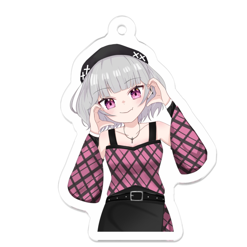 ハートに挟まれるのこちゃんアクキー