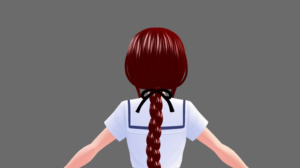 VRoid用(ベータ版)ロング三つ編み