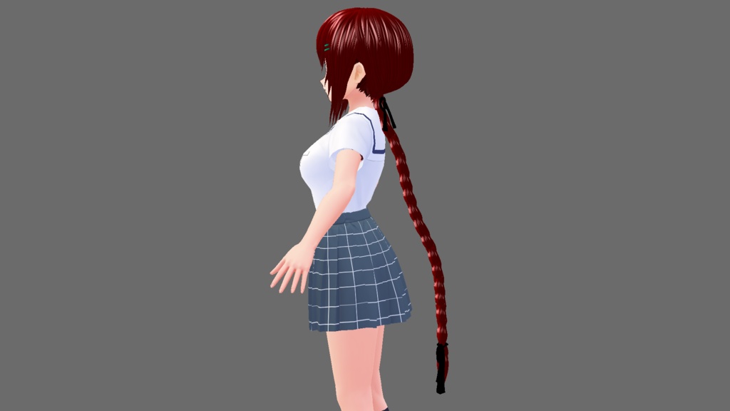 VRoid用(ベータ版)ロング三つ編み