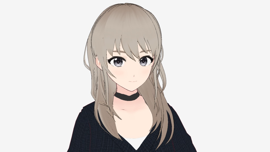 VRoid用 セミロング