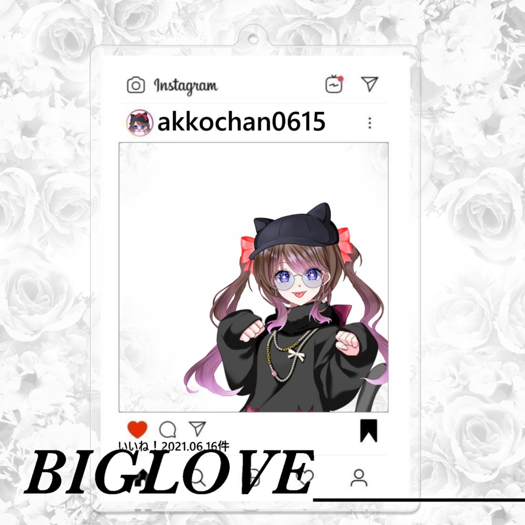 イ〇スタ風キーホルダー(お忍びVer.)